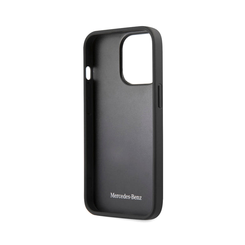 Mercedes Benz HC Leather Perforated Area for iPhone 13 Pro Black