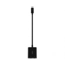 Belkin ROCKSTAR 3.5mm Audio plus USB-C Charge Adapter Black