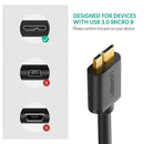 UGREEN USB 3.0 A Male to Micro USB 3.0 Male Cable 2m Black