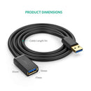 UGREEN USB 3.0 Extension Male to Female Cable 1m Black