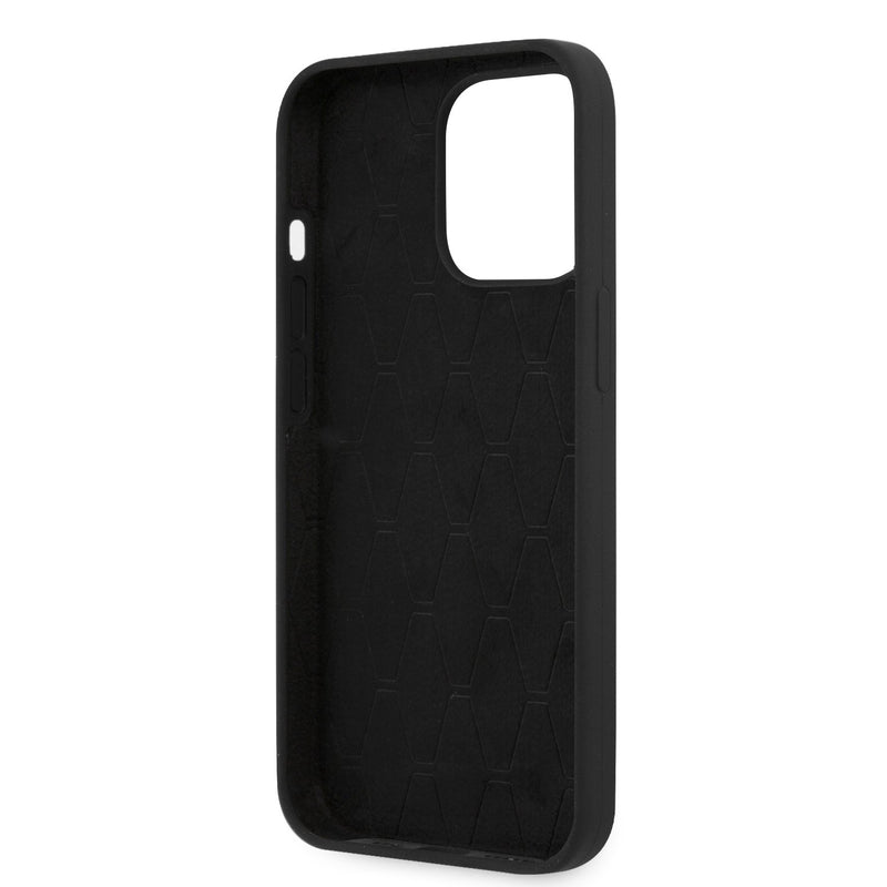 BMW M HC Silicone for iPhone 13 Pro Tricolor Lines Black