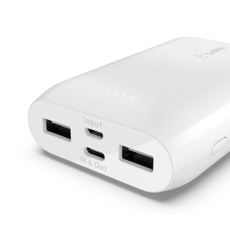 Belkin BoostCharge Power Bank 10K Universally compatible - White