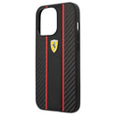 Ferrari HC PU Carbon Central Stripe for iPhone 13 Pro Max Black