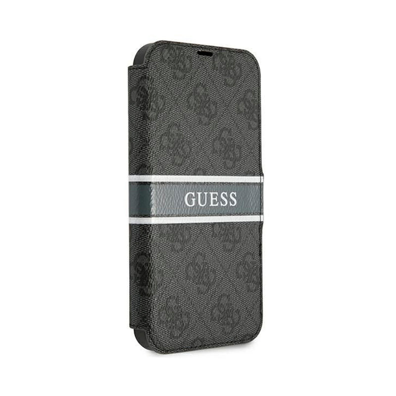Guess Black PU 4G Stgripe Wallet for iPhone 13 Grey