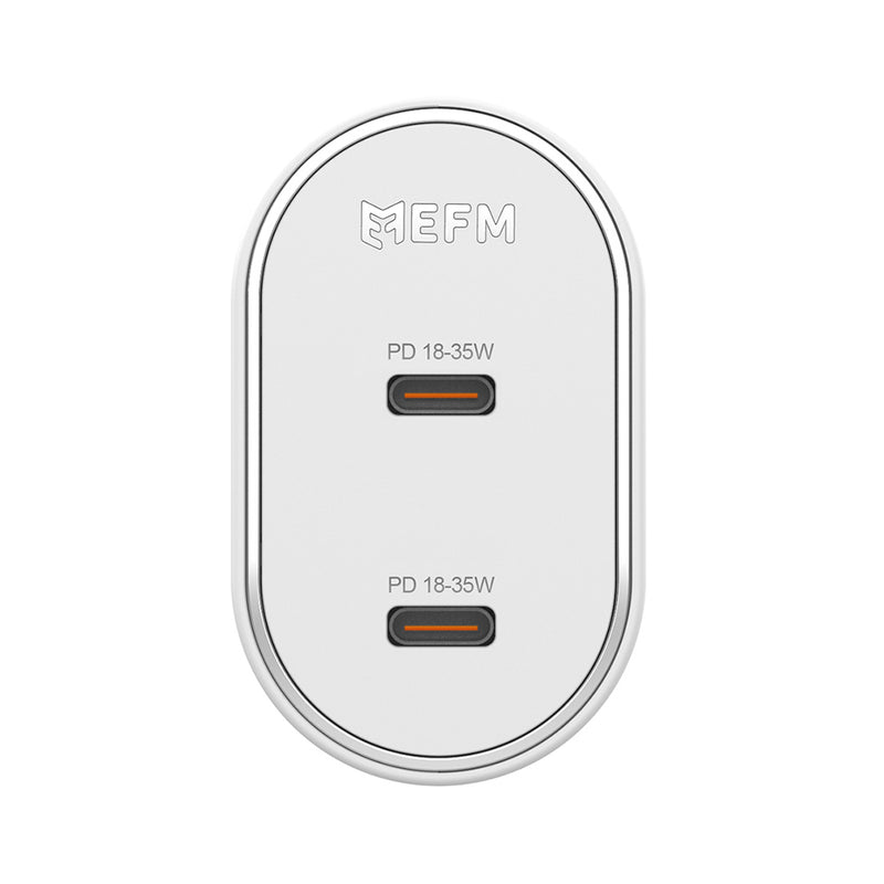 EFM 35W Dual Port Wall Charger With Power Delivery and PPS White