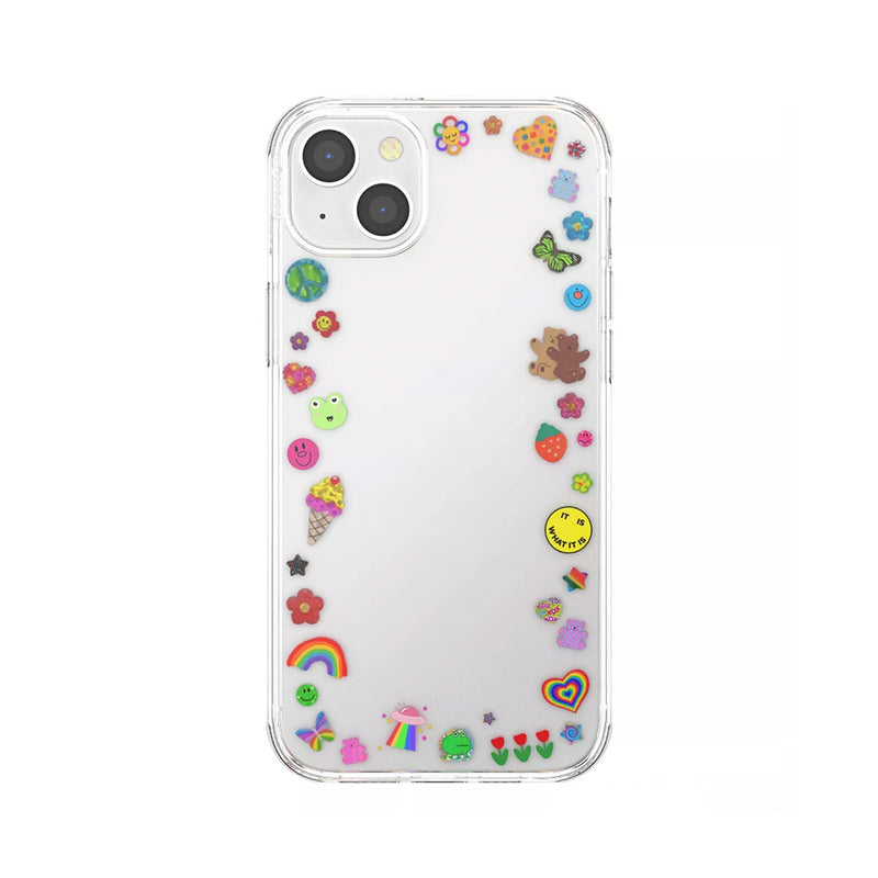 Popsockets PopCase Indie Stickers for iPhone 14 Plus Pink