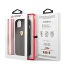 Ferrari HC PU Cabron Central Stripe iPhone 13 Black