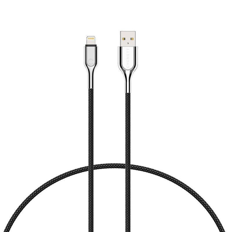 Cygnett Armoured Lightning to USB-A Cable - Black 2m