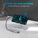 UGREEN TypeC 5 in 1 Adaptor - HDMI + USB 3.0x3 + TypeC PD Power Converter Grey