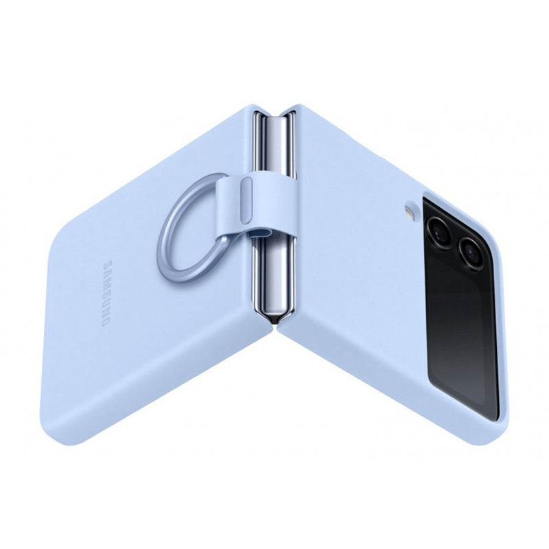 Samsung Silicon Cover with Ring for Galaxy Z Flip4 Arctic Blue