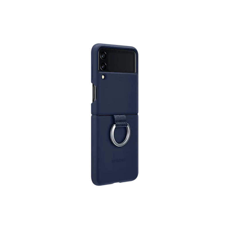 Samsung Galaxy Flip 3 Silicone Cover with Ring Navy