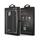 BMW M HC Silicone for iPhone 13 Tricolor Lines Black