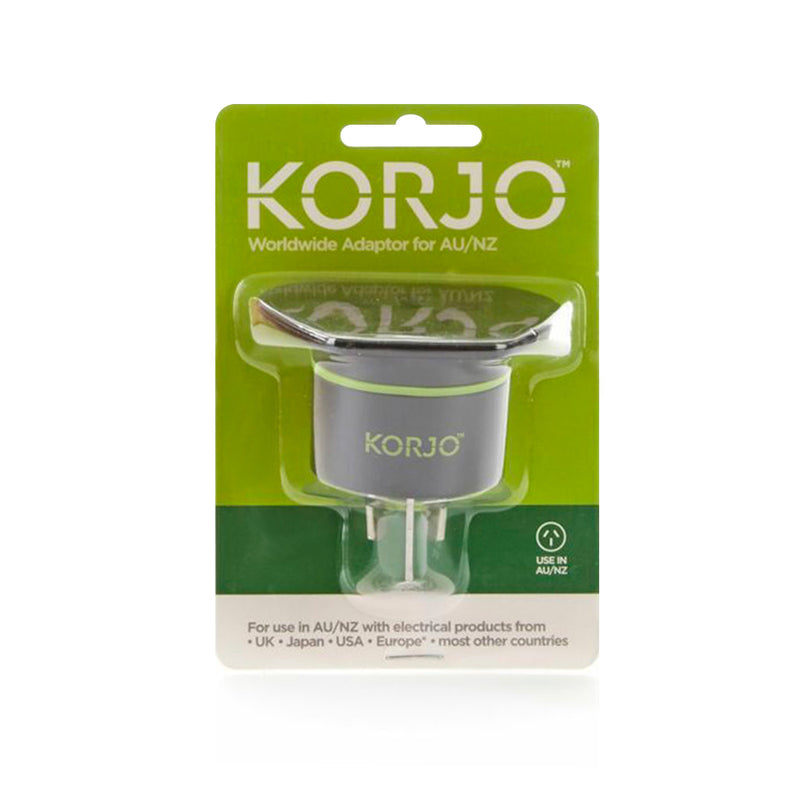 Korjo Adaptor for Australia – FROM UK, US Plus Black