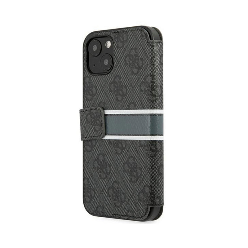 Guess Black PU 4G Stgripe Wallet for iPhone 13 Grey