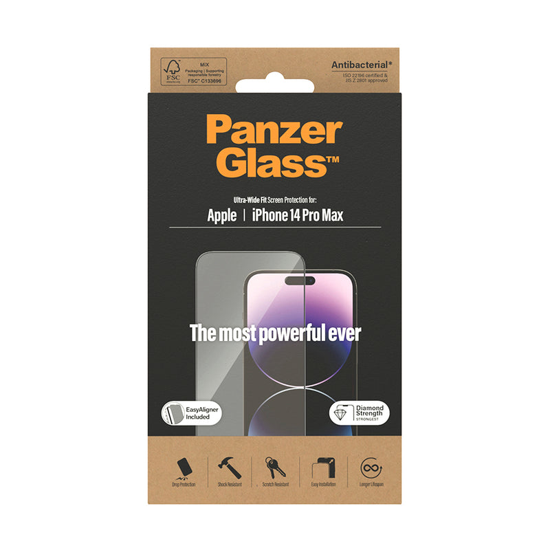 PanzerGlass Ultra-Wide Fit Antibacterial Jaguar Case for iPhone 14 Pro Max