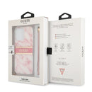 Guess HC PC/TPU Marble Strap for iPhone 13 Pro Pink