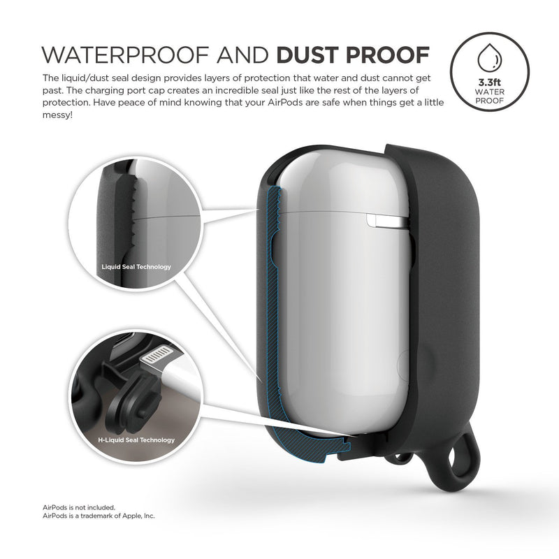 elago Waterproof Hang Case for AirPods 1/2 - Black