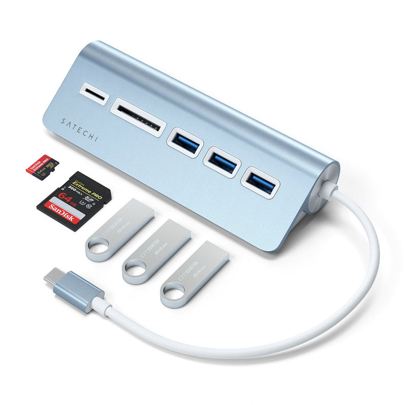 SATECHI USB-C Combo Hub for Desktop (Blue)