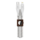 Belkin BOOSTCHARGE DuraTek USB-C to USB-C Cable with Lighting Connector and Strap- White
