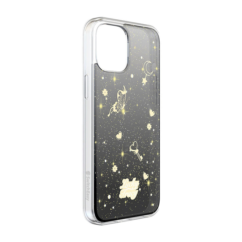 SwitchEasy Lucky Case for iPhone 12/12 Pro Transparent Black