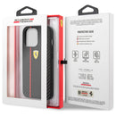 Ferrari HC PU Carbon Central Stripe for iPhone 13 Pro Max Black