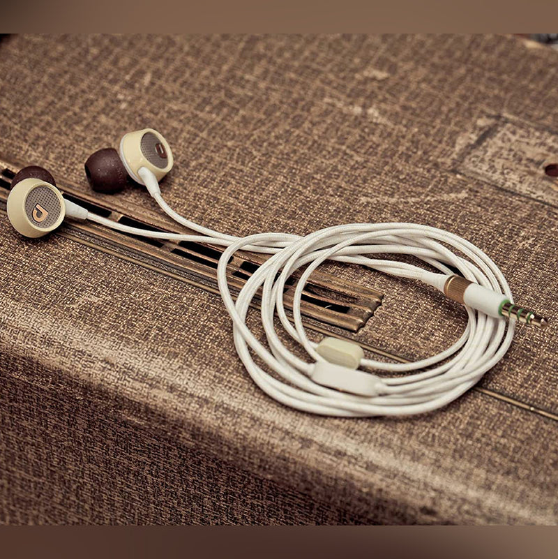 Audiofly AF56M In-Ear Headphone w/Clear-Talk Mic for smartphones - Vintage White