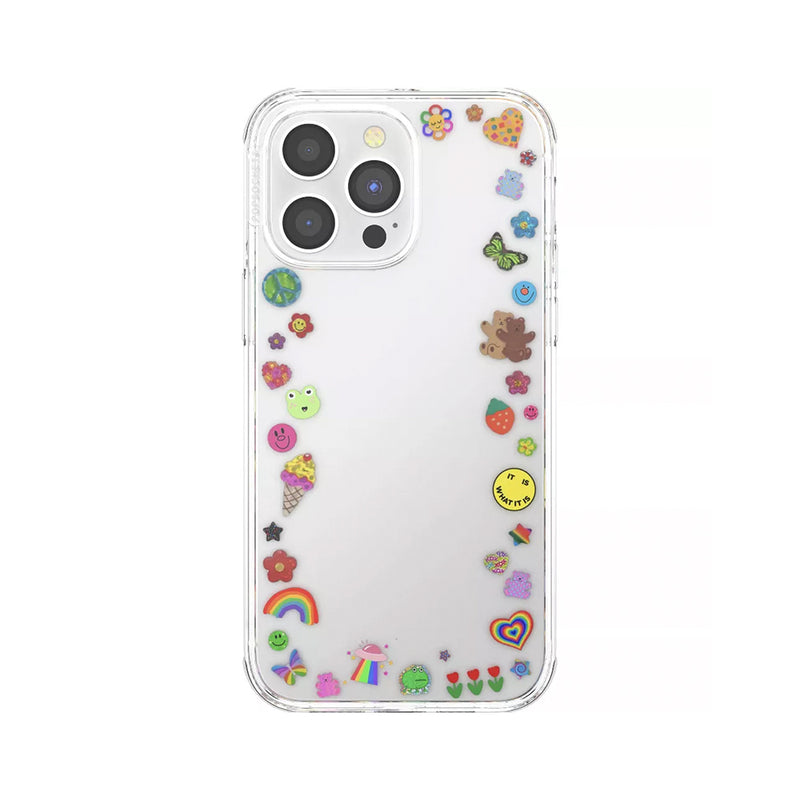 Popsockets PopCase Indie Stickers for iPhone 14 Pro Max Pink