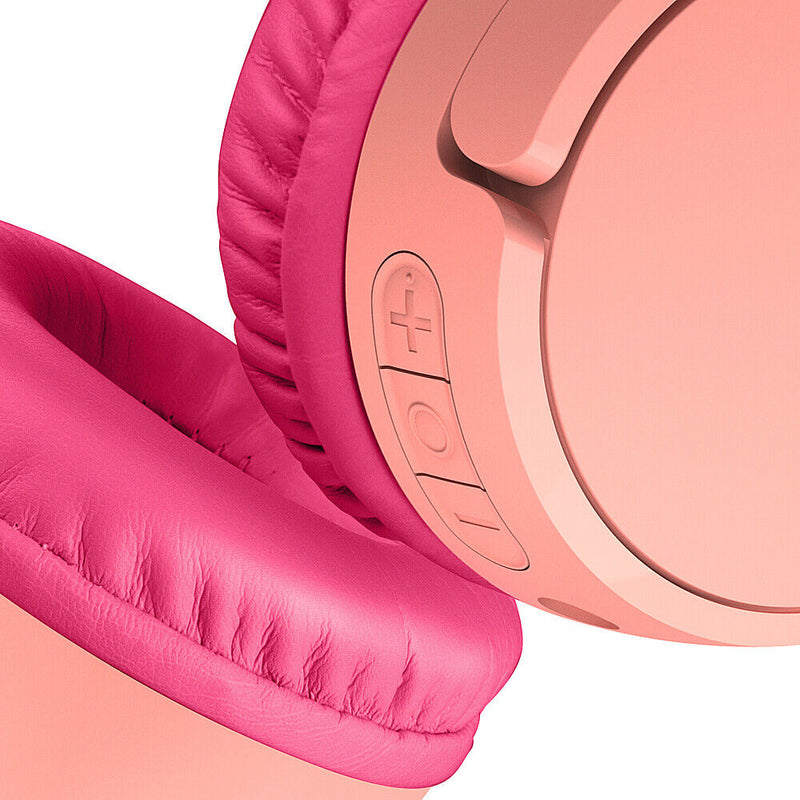 Belkin SoundForm Mini Wireless On-Ear Headphones for Kids - Pink