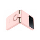 Samsung Silicon Cover with Ring for Galaxy Z Flip4 Pink