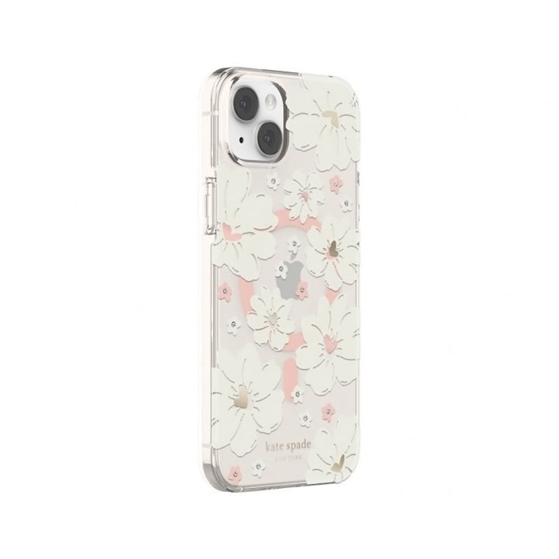 Kate Spade New York Protective Hardshell MagSafe Case for iPhone 14 Plus - Classic Peony Cream