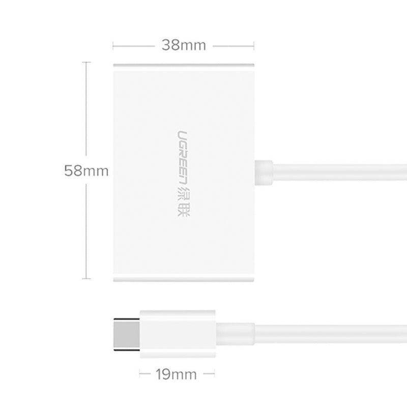 UGREEN Type-C to HDMI VGA Converter White