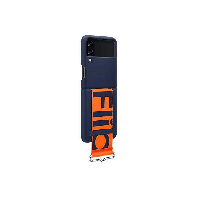 Samsung Silicone Cover with Strap for Galaxy Z Flip 3 5G Navy