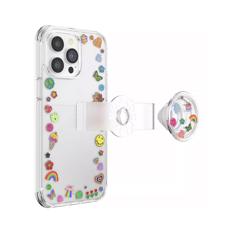 Popsockets PopCase Indie Stickers for iPhone 14 Pro Max Pink