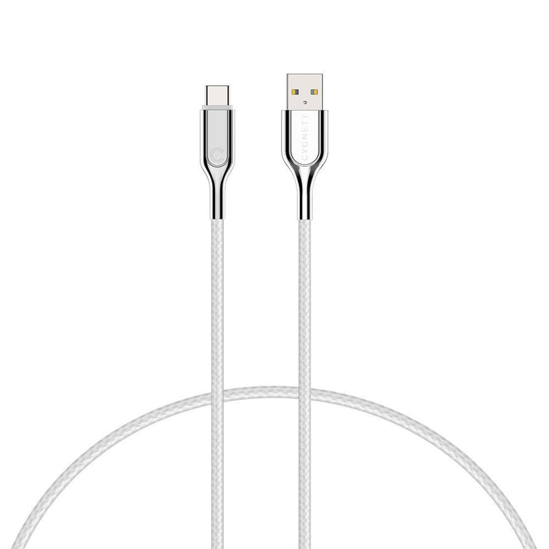 Cygnett Armoured USB-C to USB-A (USB 2.0) Cable - White 2m