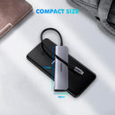 UGREEN TypeC 5 in 1 Adaptor - HDMI + USB 3.0x3 + TypeC PD Power Converter Grey