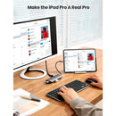 UGREEN USB-C To 3*USB 3.0 A+HDMI+VGA+RJ45 Gigabit+SD/TF+AUX3.5mm+PD Converter Gray with PD Grey