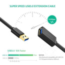 UGREEN USB 3.0 Extension Male to Female Cable 1m Black