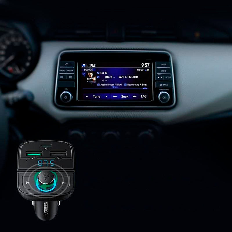 UGREEN Car Bluetooth 5.0 FM Transmitter Black