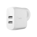 Belkin BoostcHARGE TM Dual USB-A Wall Charger 24W + Lightning to USB-A Cable