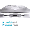 Speck Presidio Perfect-Clear with Grips Compatible with Magsafe for iPhone 13 Pro Clear