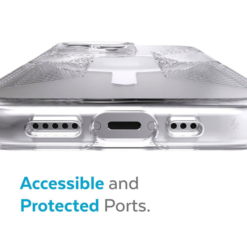 Speck Presidio Perfect-Clear with Grips Compatible with Magsafe for iPhone 13 Pro Clear