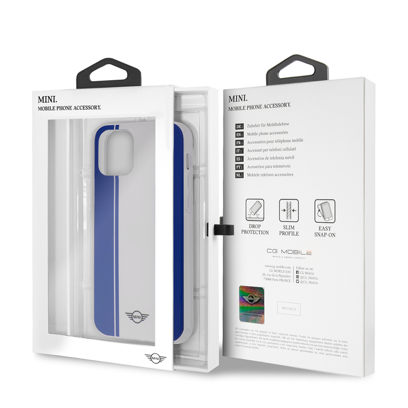 MINI HC PC/TPU Horiz Stripes Navy iPhone 12 Pro Max