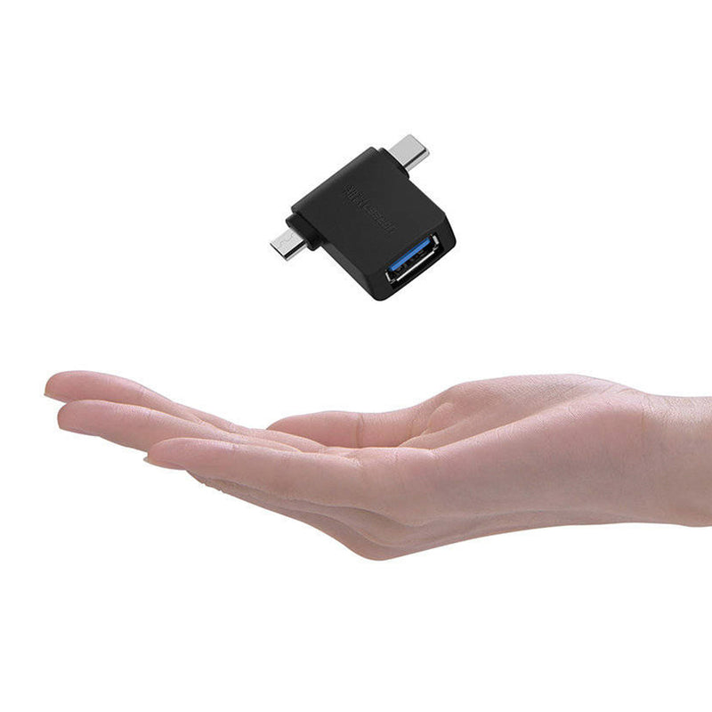 UGREEN 30453 Micro USB+ USB-C to USB 3.0 Adapter Black