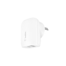Belkin 20W USB-C PD + 12W USB-A Wall Charger Universally compatible - White