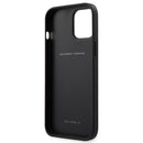 Ferrari Phone Case Pu Leather On Track Carbon Effect With Stripes - iPhone 12 Pro Max Black