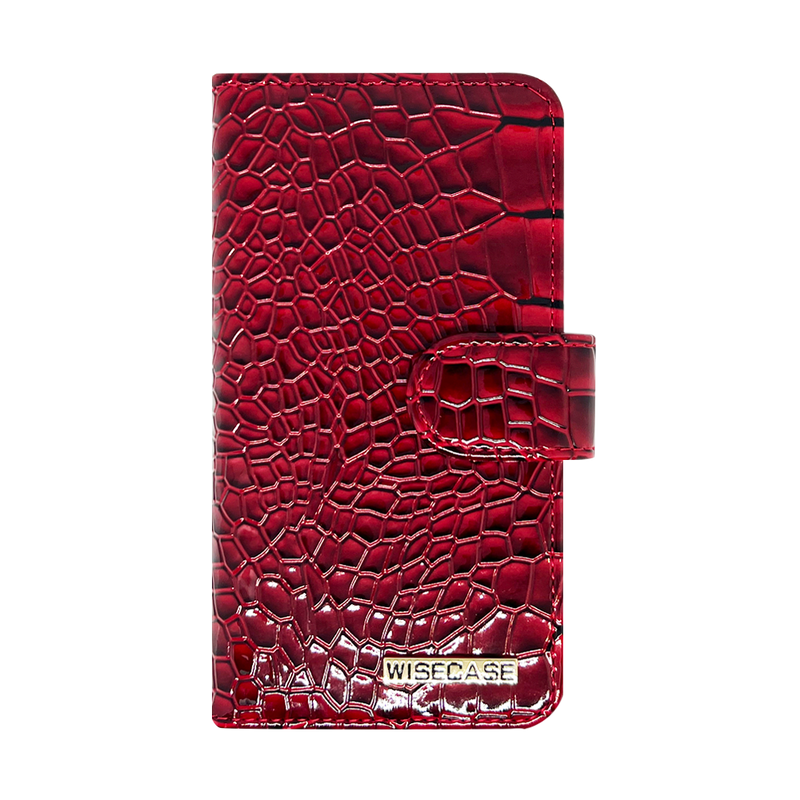 iPhone XR Crocodile Wallet Red