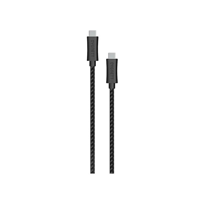 Cygnett LightSpeed USB-C/ USB-C 2.0 Cable 1M - Braided Black/Grey