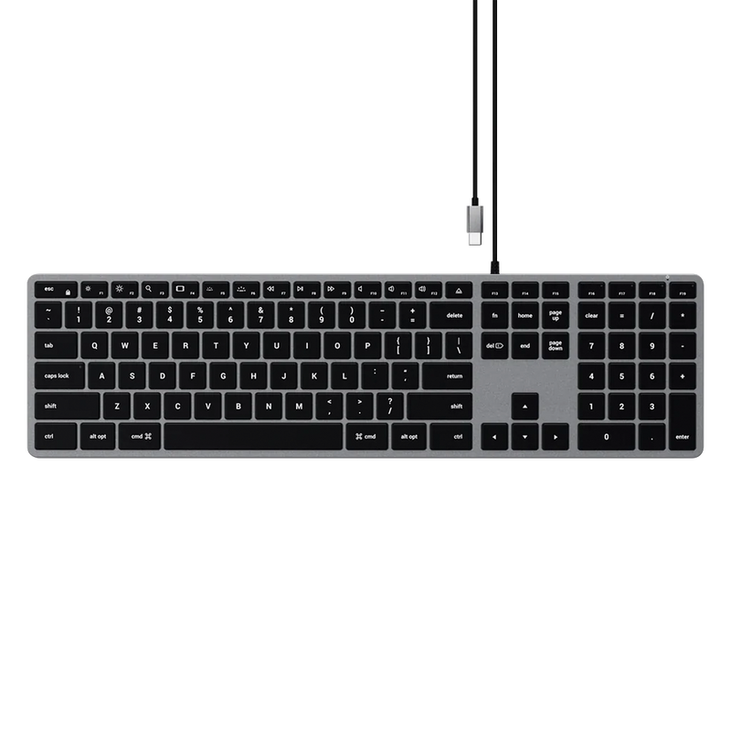 SATECHI Slim W3 USB-C Wired Keyboard (Space Grey)