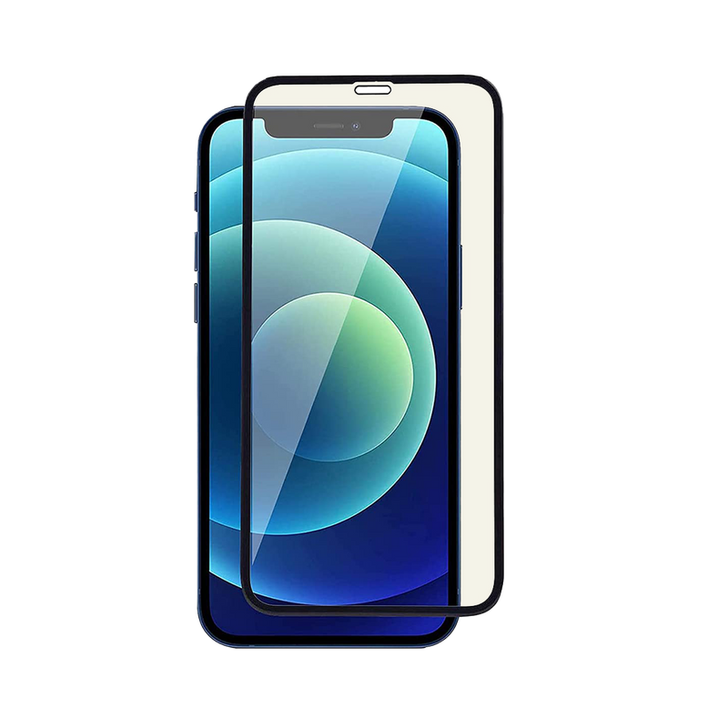 DOORMOON iPhone 12/12 Pro Screen Protector Tempered Glass 5D Blue Light- Black 1PCS