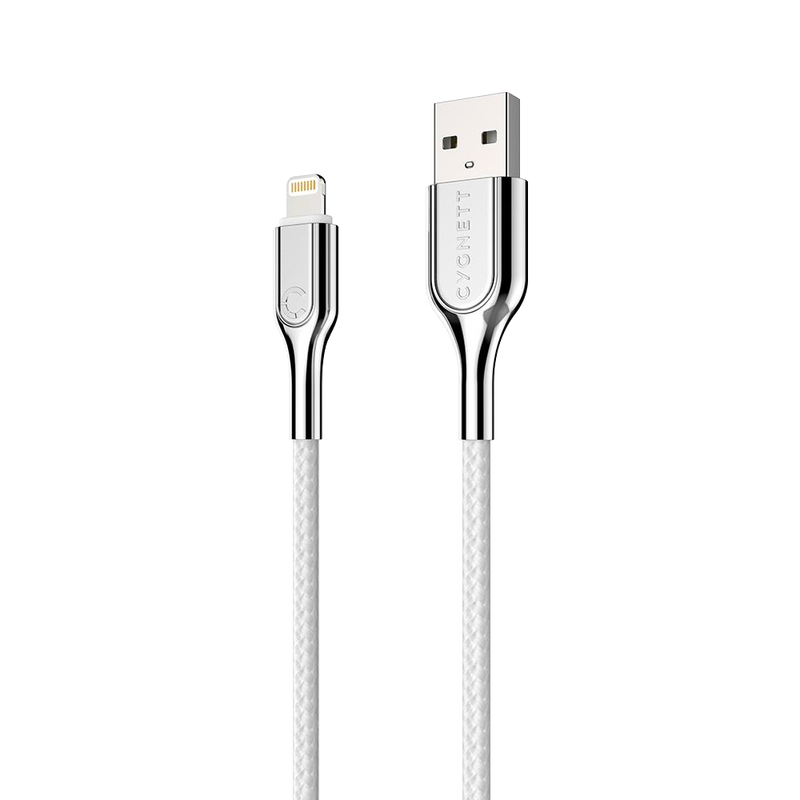 Cygnett Armoured Lightning to USB-A Cable - White 3m